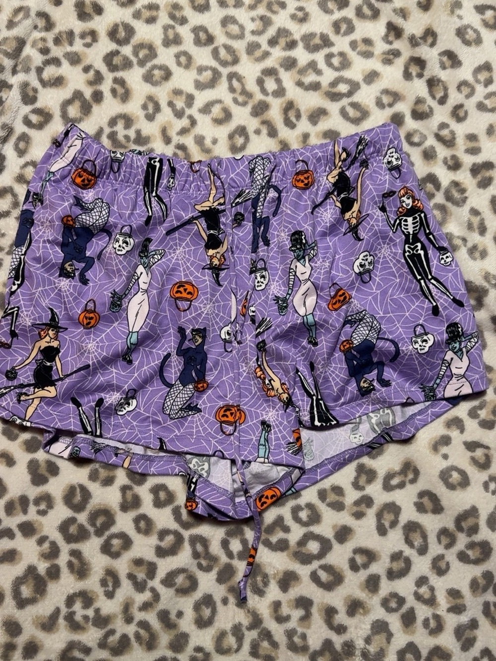 Target Purple Halloween Print Women's Sleep Shorts